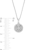 Thumbnail Image 3 of 1/3 CT. T.W. Certified Lab-Created Multi-Diamond Double Frame Pendant in 14K White Gold (F/SI2)