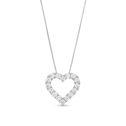 2 CT. T.W. Certified Lab-Created Diamond Heart Outline Pendant in 14K White Gold (F/SI2)