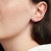 Thumbnail Image 2 of 1/2 CT. T.W. Certified Lab-Created Multi-Diamond Stud Earrings in 14K White Gold (F/SI2)