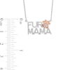 Thumbnail Image 3 of Diamond Accent &quot;FUR MAMA&quot; with Paw Print Necklace in Sterling Silver and 10K Rose Gold