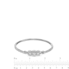 Thumbnail Image 2 of 2 CT. T.W. Certified Lab-Created Diamond Three Stone Twist Frame Bangle in 14K White Gold (F/SI2) - 7.25"