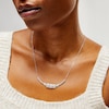 Thumbnail Image 2 of 1-1/2 CT. T.W. Certified Lab-Created Diamond Three Stone Twist Frame Necklace in 14K White Gold (F/SI2)