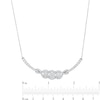 Thumbnail Image 4 of 1-1/2 CT. T.W. Certified Lab-Created Diamond Three Stone Twist Frame Necklace in 14K White Gold (F/SI2)