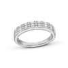 Thumbnail Image 0 of 3/8 CT. T.W. Certified Baguette and Round Lab-Created Diamond Alternating Trios Band in 14K White Gold (F/SI2)