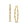 Thumbnail Image 1 of Hollow Beaded 33.0mm Hoop Earrings in 14K Gold