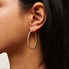 Thumbnail Image 2 of Hollow Beaded 33.0mm Hoop Earrings in 14K Gold