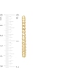 Thumbnail Image 3 of Hollow Beaded 33.0mm Hoop Earrings in 14K Gold