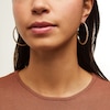 Thumbnail Image 2 of Hollow Rope-Textured Large Hoop Earrings in 14K Gold