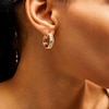 Thumbnail Image 1 of Hollow Diamond-Cut 22.0mm Hoop Earrings in 14K Gold