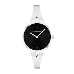 Ladies’ Calvin Klein Tapered Bangle Watch with Black Dial (Model: 25100026)