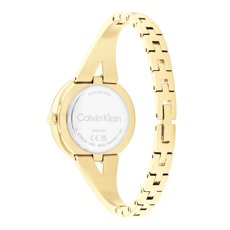 Main Image 3 of Ladies’ Calvin Klein Tapered Bangle Watch with Black Dial (Model: 25100027)