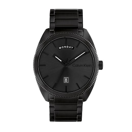 Men’s Calvin Klein Coin-Edge Bezel Day-and-Date Dial Watch (Model: 25200448)