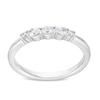 Thumbnail Image 1 of 1/3 CT. T.W. Oval and Round Diamond Five Stone Anniversary Band in 10K White Gold