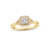 Thumbnail Image 1 of 1/4 CT. T.W. Multi-Diamond Cushion Frame Collar Twist Shank Promise Ring in 10K Gold