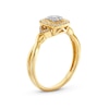 Thumbnail Image 3 of 1/4 CT. T.W. Multi-Diamond Cushion Frame Collar Twist Shank Promise Ring in 10K Gold