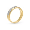 Thumbnail Image 2 of 3/8 CT. T.W. Diamond Chhanel-Set Alternating Anniversary Band in 10K Two-Tone Gold