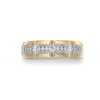 Thumbnail Image 3 of 3/8 CT. T.W. Diamond Chhanel-Set Alternating Anniversary Band in 10K Two-Tone Gold