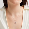 Thumbnail Image 2 of 1/4 CT. T.W. Diamond Double Teardrop Frame Pendant in Sterling Silver