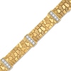 Thumbnail Image 1 of 3/4 CT. T.W. Diamond Nugget Link Alternating Bracelet in 10K Gold - 8.5&quot;