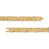 Thumbnail Image 2 of 3/4 CT. T.W. Diamond Nugget Link Alternating Bracelet in 10K Gold - 8.5&quot;