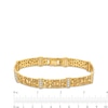 Thumbnail Image 3 of 3/4 CT. T.W. Diamond Nugget Link Alternating Bracelet in 10K Gold - 8.5&quot;