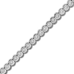 1/4 CT. T.W. Diamond Miracle Adjustable Chain Bracelet in Sterling Silver - 9&quot;