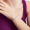 Thumbnail Image 2 of 1/4 CT. T.W. Diamond Miracle Adjustable Chain Bracelet in Sterling Silver - 9&quot;