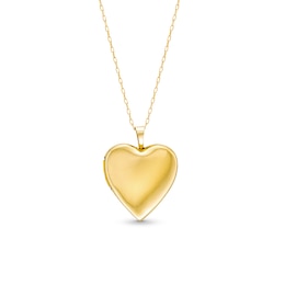 Heart Locket Pendant in 10K Gold - 18”