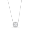 Thumbnail Image 1 of 1/2 CT. T.W. Multi-Diamond Cushion Frame Pendant in 10K White Gold