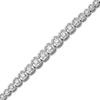 Thumbnail Image 1 of 1/2 CT. T.W. Diamond Graduated Adjustable Chain Bracelet in Sterling Silver - 9&quot;