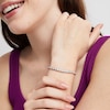 Thumbnail Image 2 of 1/2 CT. T.W. Diamond Graduated Adjustable Chain Bracelet in Sterling Silver - 9&quot;