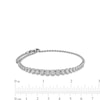 Thumbnail Image 3 of 1/2 CT. T.W. Diamond Graduated Adjustable Chain Bracelet in Sterling Silver - 9&quot;