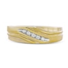 Thumbnail Image 4 of 1/15 CT. T.W. Diamond Five Stone Slant Bypass Wave Anniversary Band in 10K Gold