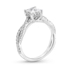 Thumbnail Image 3 of 1-3/8 CT. T.W. Certified Princess-Cut Lab-Created Diamond Twist Shank Engagement Ring in 14K White Gold (I/SI2)