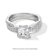 Thumbnail Image 5 of 1-3/8 CT. T.W. Certified Princess-Cut Lab-Created Diamond Twist Shank Engagement Ring in 14K White Gold (I/SI2)