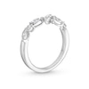 Thumbnail Image 2 of 3/8 CT. T.W. Marquise-Cut and Round Diamond Alternating Contour Anniversary Band in 14K White Gold