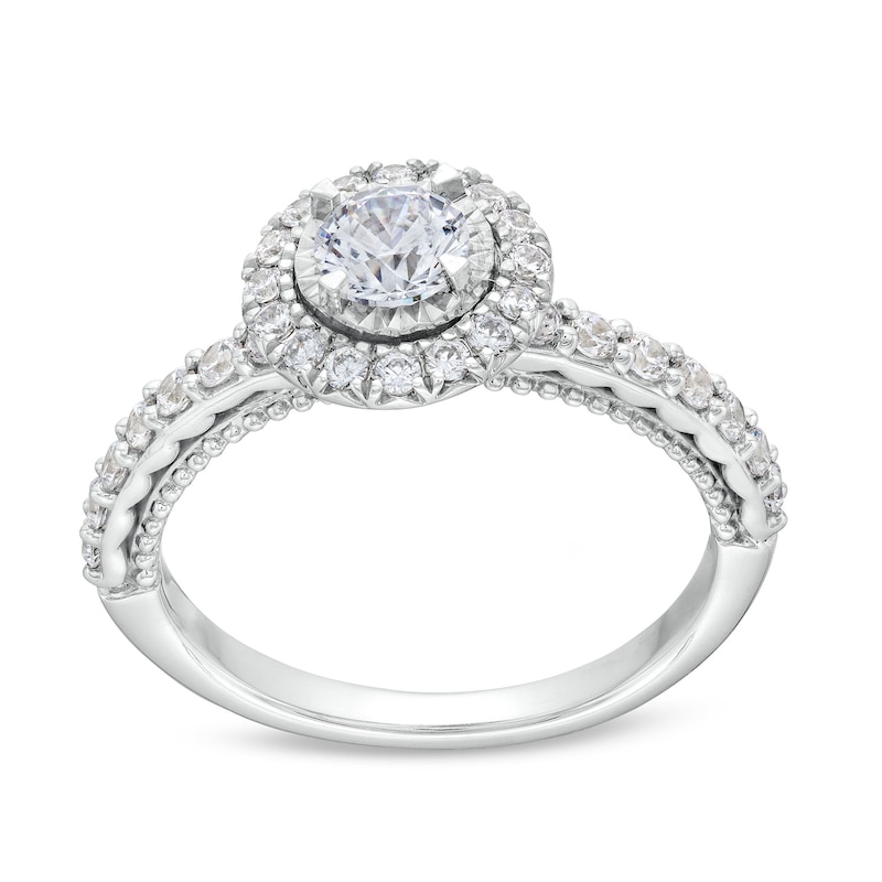 Main Image 1 of 1 CT. T.W. Diamond Frame Engagement Ring in 14K White Gold