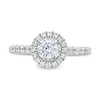 Thumbnail Image 4 of 1 CT. T.W. Diamond Frame Engagement Ring in 14K White Gold