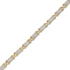 Thumbnail Image 1 of 1 CT. T.W. Diamond &quot;XO&quot; Link Bracelet in 10K Gold