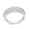 Thumbnail Image 0 of 1-1/2 CT. T.W. Diamond Alternating Triple Row Anniversary Band in 14K White Gold