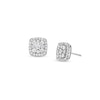 Thumbnail Image 1 of 1 CT. T.W. Multi-Diamond Cushion Frame Stud Earrings in 10K White Gold