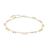 Thumbnail Image 1 of Bead and Disc Drop Anklet in 10K Gold - 10”