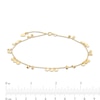 Thumbnail Image 3 of Bead and Disc Drop Anklet in 10K Gold - 10”