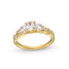 Thumbnail Image 0 of 1-1/4 CT. T.W. Oval and Round Diamond Past Present Future® Twist Shank Engagement Ring in 14K Gold