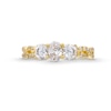 Thumbnail Image 3 of 1-1/4 CT. T.W. Oval and Round Diamond Past Present Future® Twist Shank Engagement Ring in 14K Gold