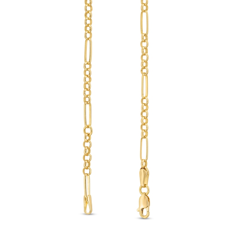 Main Image 2 of Semi-Solid Rolo Chain Anklet in 10K Gold – 10”