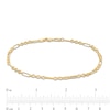 Thumbnail Image 3 of Semi-Solid Rolo Chain Anklet in 10K Gold – 10”