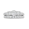 Thumbnail Image 3 of 1-1/2 CT. T.W. Diamond Past Present Future® Miracle Bridal Set in 14K White Gold