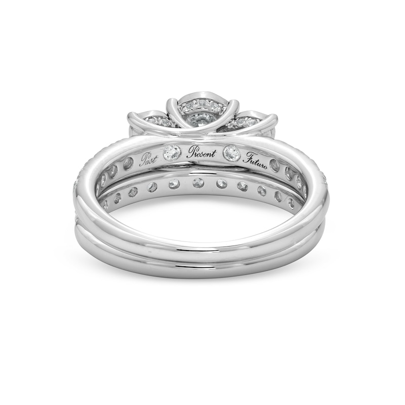 1-1/2 CT. T.W. Diamond Past Present Future® Miracle Bridal Set in 14K White Gold