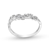 Thumbnail Image 1 of 1/10 CT. T.W. Diamond Vintage-Style Filigree Contour Anniversary Band in 10K White Gold